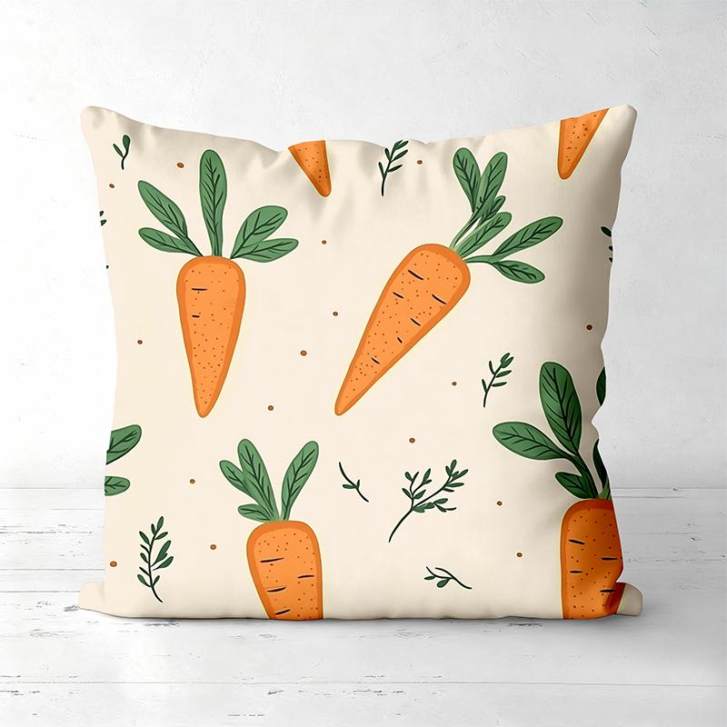 Cute Cartoon Vegetable Printed Throw Pillow Covers Polyester pillowcase, sofa decorative cushion cov Headboard Pillow
