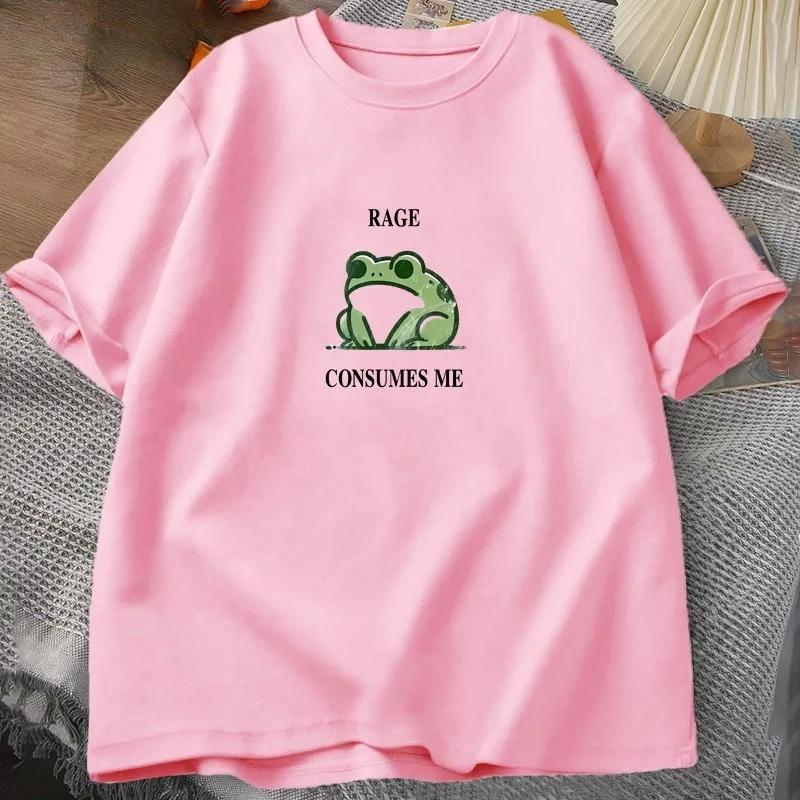 Rage Consumes Me Frog Vintage T Shirt Unisex Tee Nature Lover Silly Frog Retro Tshirt Unisex Clothing Short Sleeve Top