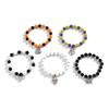 Halloween Skull Pumpkin Bracelet Set Dark Witch Spider Mixed Color Beaded Funny Bracelet