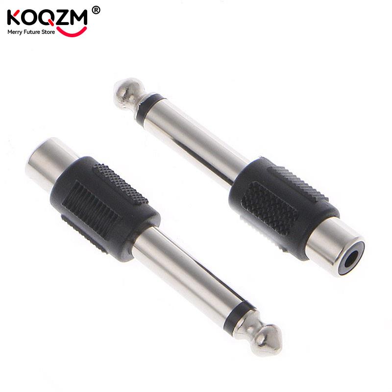 10pcs 6.5mm To 3.5mm Jack Sound Mixer Microphone Connector Converter Adapter Audio& Video Cables Connector Converter
