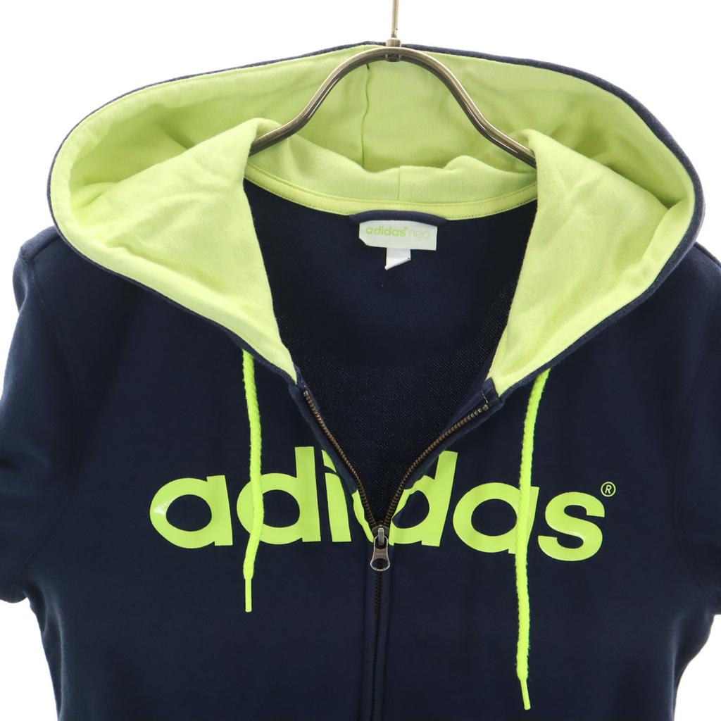 adidas NEO Long sleeve sweat Zip hoodie L Navy Men's Used