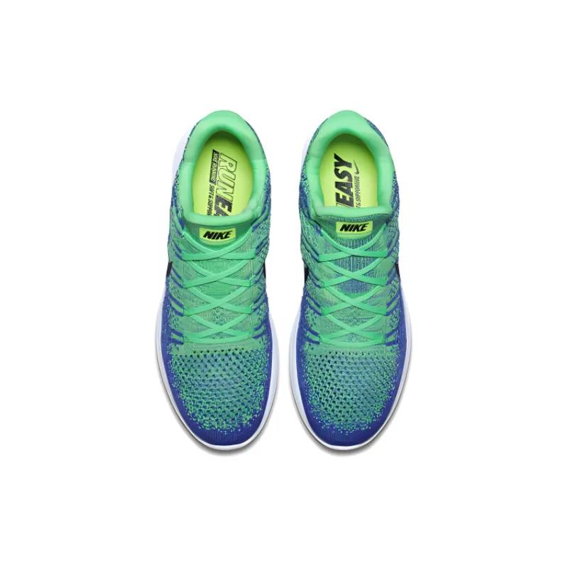 Nike LunarEpic Low Flyknit 2 'Electro Green' (Unisex) Electro Green / Black-Blue Running Shoes 863779 301