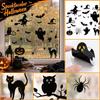 Halloween Static Window Clings with Witch Pumpkin Designs for Holiday Home Decor