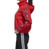 adidas Floral Logo Fleece-Lined Hooded Jacket Women Jacket Red GG0769