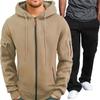 Mens Tracksuit Set Long Sleeve Zip Hoodie Sweatshirt Pants Casual Sportswear Outfit