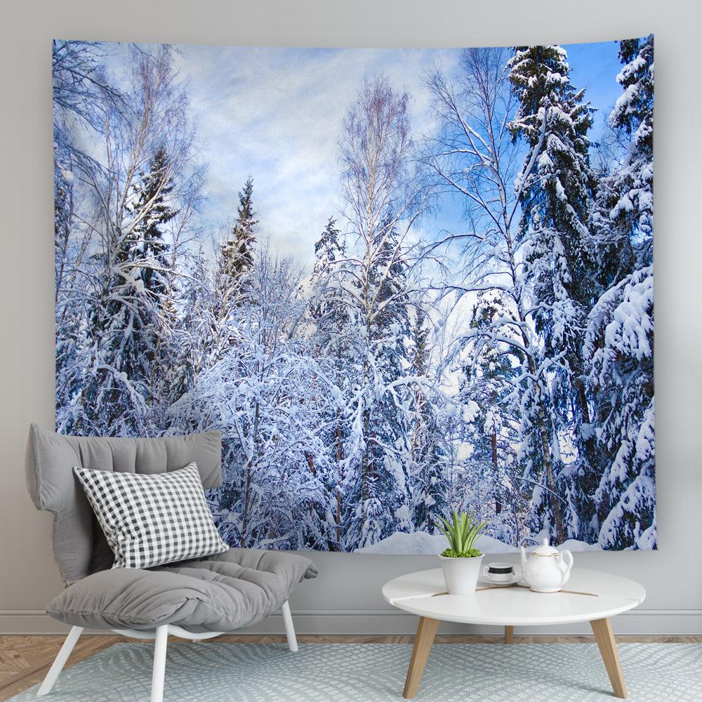 Рождественский гобелен со снежной сценой — фото 5