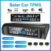 USB/Solar TPMS Temperature Monitor with 4 External Sensors Digital LCD Display 0-6.8Bar T21 Tire Pressure Gauge Car Tyre Monitor