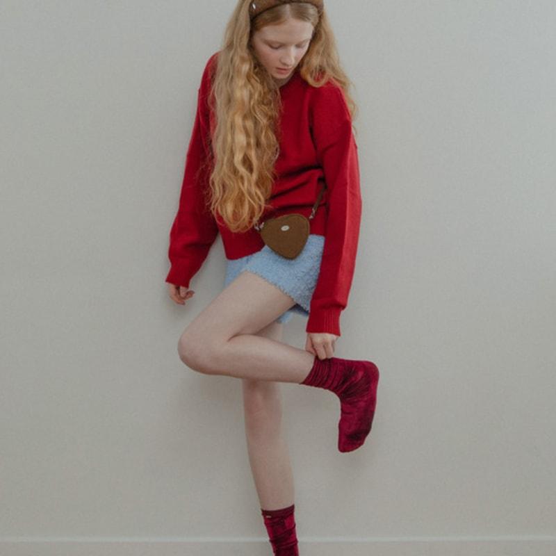 mellotory wool check hairband (brown)