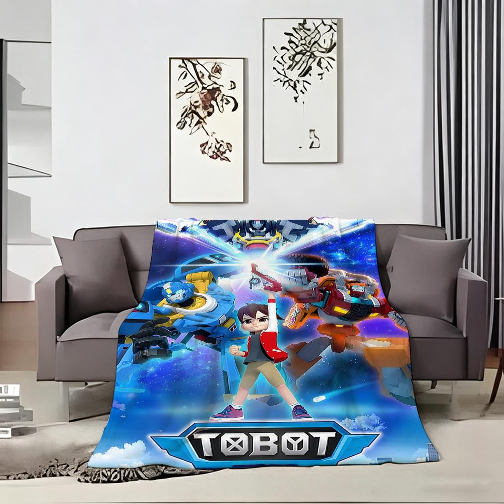 Hit Anime M-Metal C-Cardbot Throw Lightweight 240G Flannel Blanket Soft Skin-Friendly For Summer Cooling