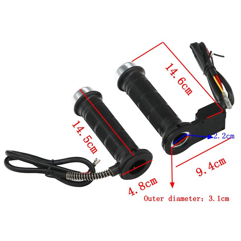 LMoDri  Motorcycle Heating Grips 7/8" 22mm Heated Handle Bar Motorbike Heating Grip Molded Grips Handlebar