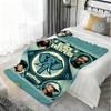 Band B-Black Eyed Peas Throw Lightweight 240g Flannel Blanket Soft Skin-friendly for Summer Cooling