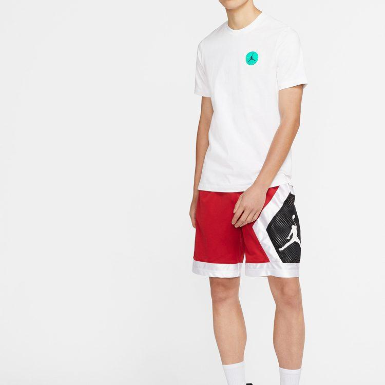 Jordan T Shirts Men's White Crew Neck Moderate Straight Fit CW0800-100