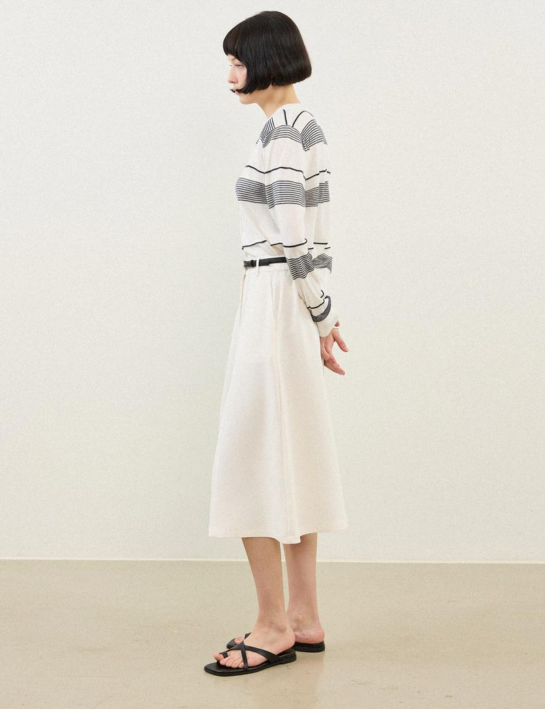 Lafelsortof Round Striped Knit Cardigan