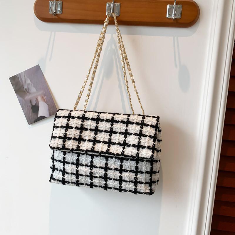 Stylish Korean Style Plaid Crossbody Bag 2023 New Autumn Bag