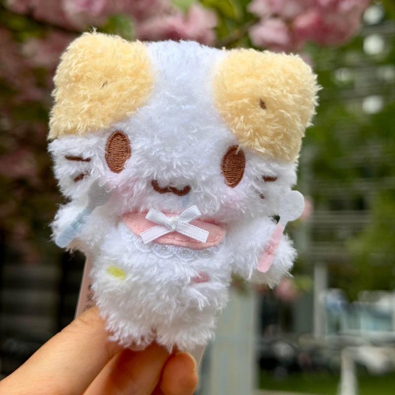 NEW Marshmallow Cat Dessert Series Cook plush toy keychain Cartoon Fuzzy Masyumaro Fuwafuwa Nyanko doll toy pendant decoration