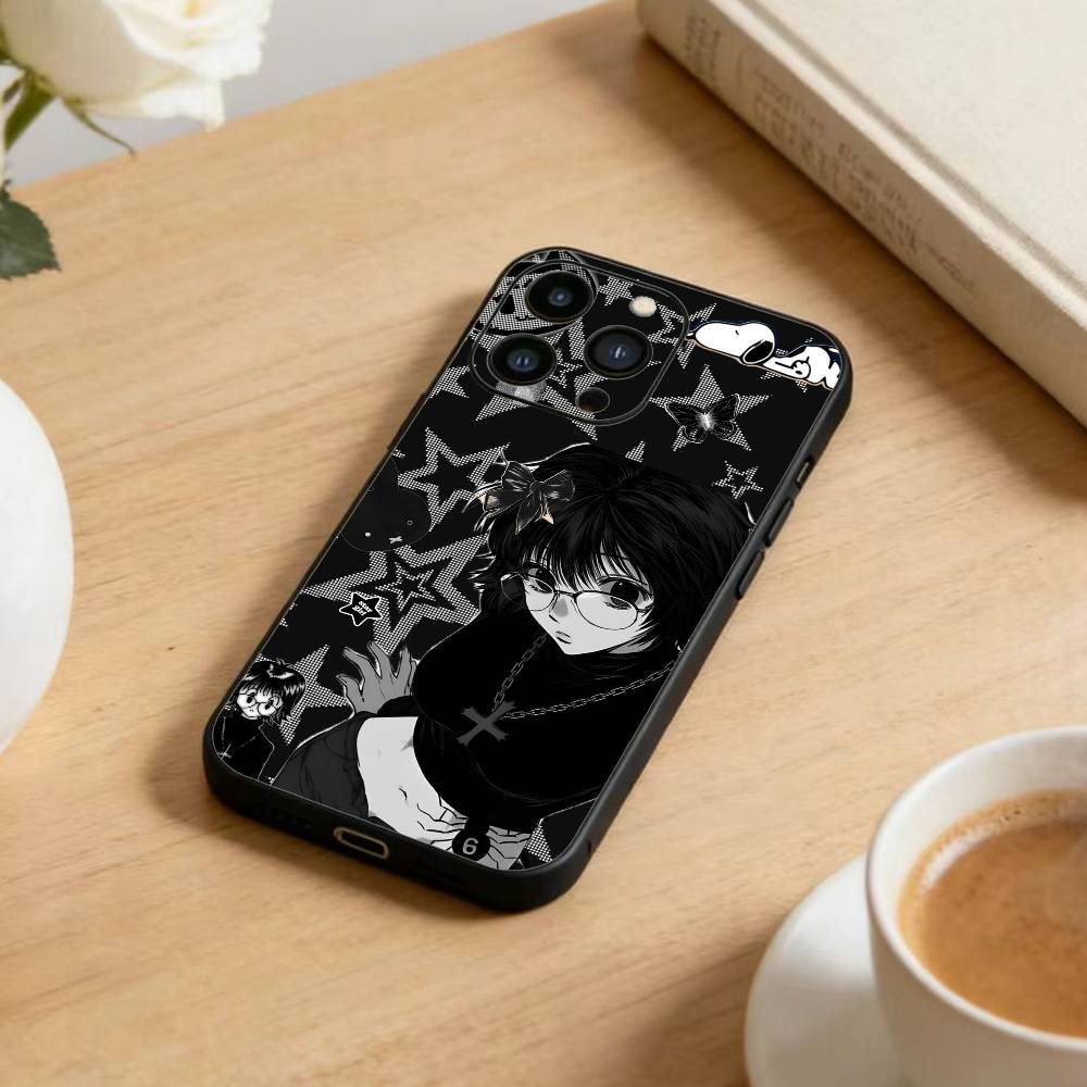 Anime Wallpaper  Phone Case For iPhone 16,15,14,13,12,17,Pro Max,Plus Silicone Black Case