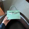 Torebka typu crossbody, pół-ręcznie wykonana, woskowana nić, wysokiej jakości wierzchnia warstwa, skóra bydlęca, wzór krokodyla retro, mini torba drugiej generacji, torba dojazdowa