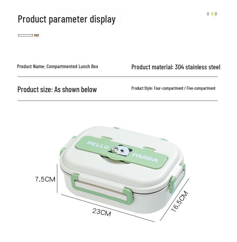 304 Edelstahl Tragbare Isolierte Lunchbox, Auslaufsicher & Mikrowellengeeignet für Schüler und Berufstätige