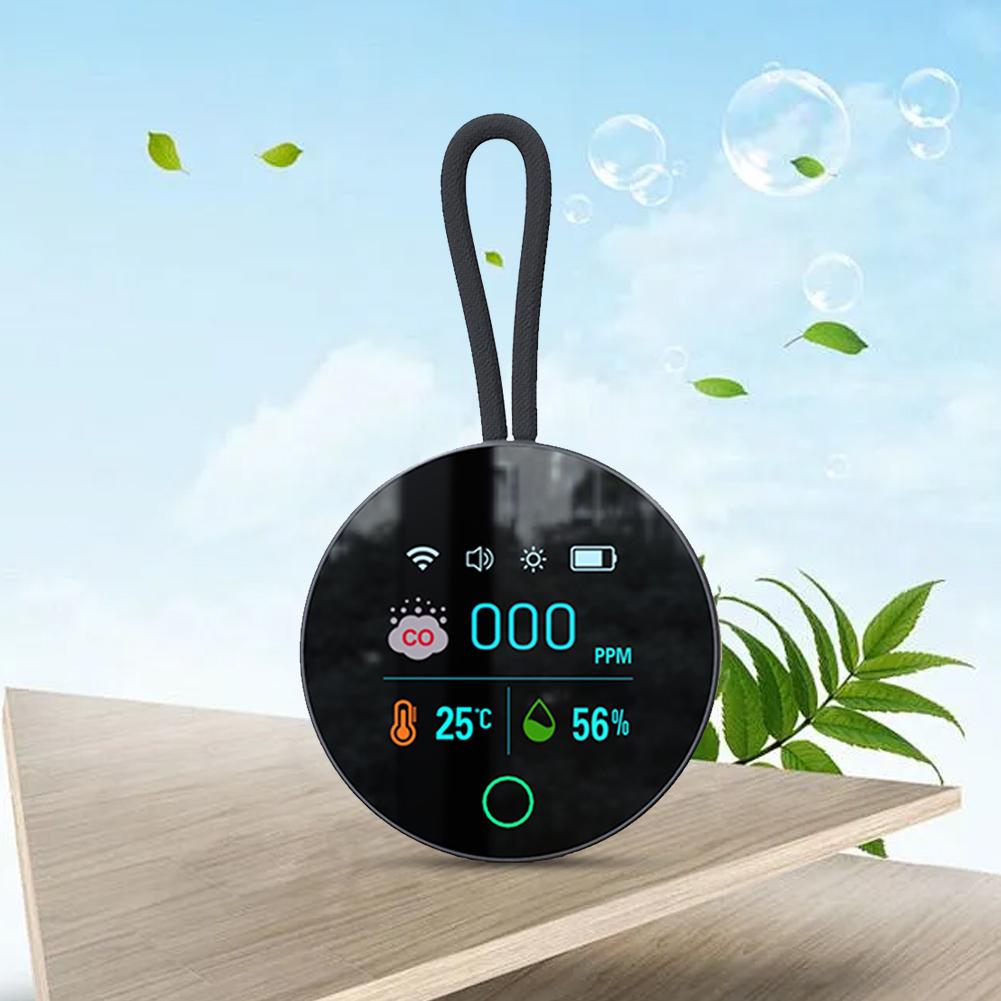 3 In 1 Carbon Monoxide Detector HD LCD Display CO Air Quality Monitor CO Detector Alarm Temp Humidity Sensor for Indoor Outdoor