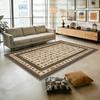 Persian Retro Brown Large Living Room Carpet Decoration Bedroom Soft Fluffy Sofa Floor Mats Washable Antiskid Dining Room Rug