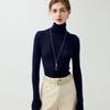 Women's High Neck Seamless Wool Sweater - Autumn/Winter Knit Base Layer