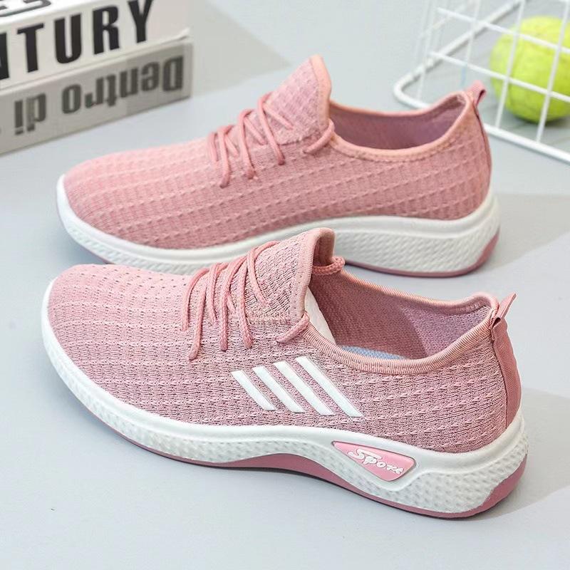 Spring and Autumn Versatile Breathable Flying Weaving Women's Comfortable Casual Trendy Shoes Women's Sneakers Running