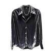Men's Streetwear Long-Sleeve Pique Shirt - 2024 Spring/Autumn Collection, Loose Fit, Shiny Handsome Style