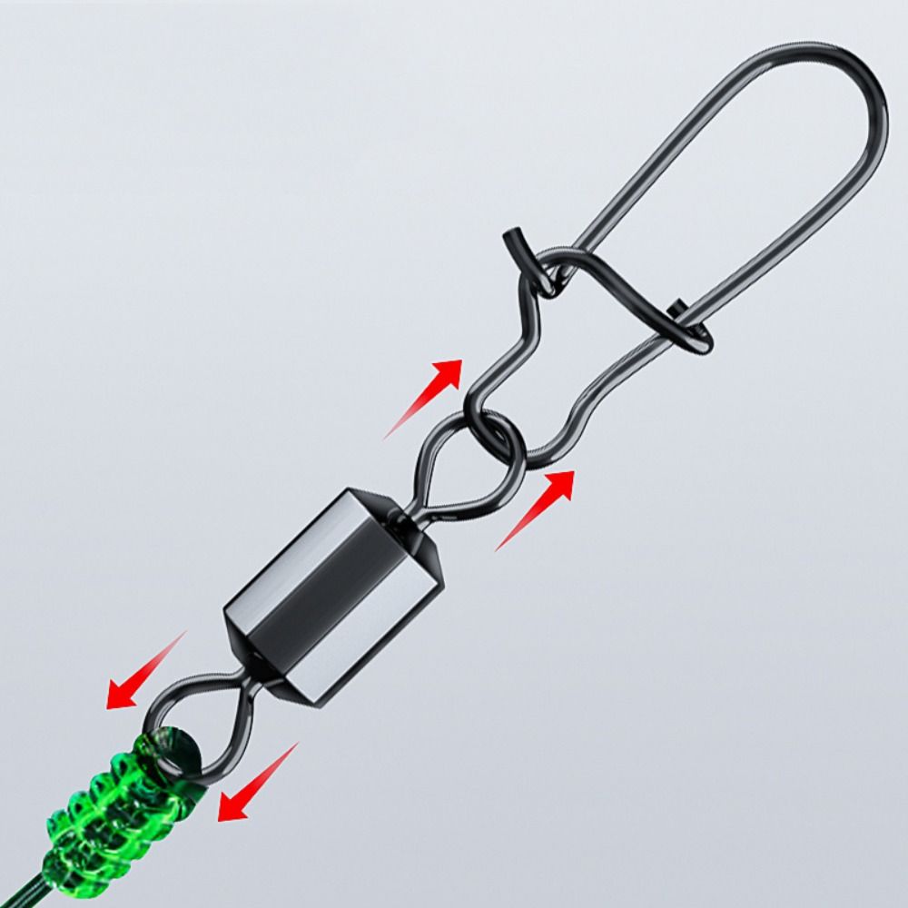 50pcs/100pcs with Fast Lock Swivel Snap Connector Fishing Connector Pin  Lure Wire Connection