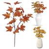 Leaf Stem Plant Home Hotel Thanksgiving Day Wedding Decoration Flower Arrangement Fake Maple Leaf Artificial Plant Harvest Day