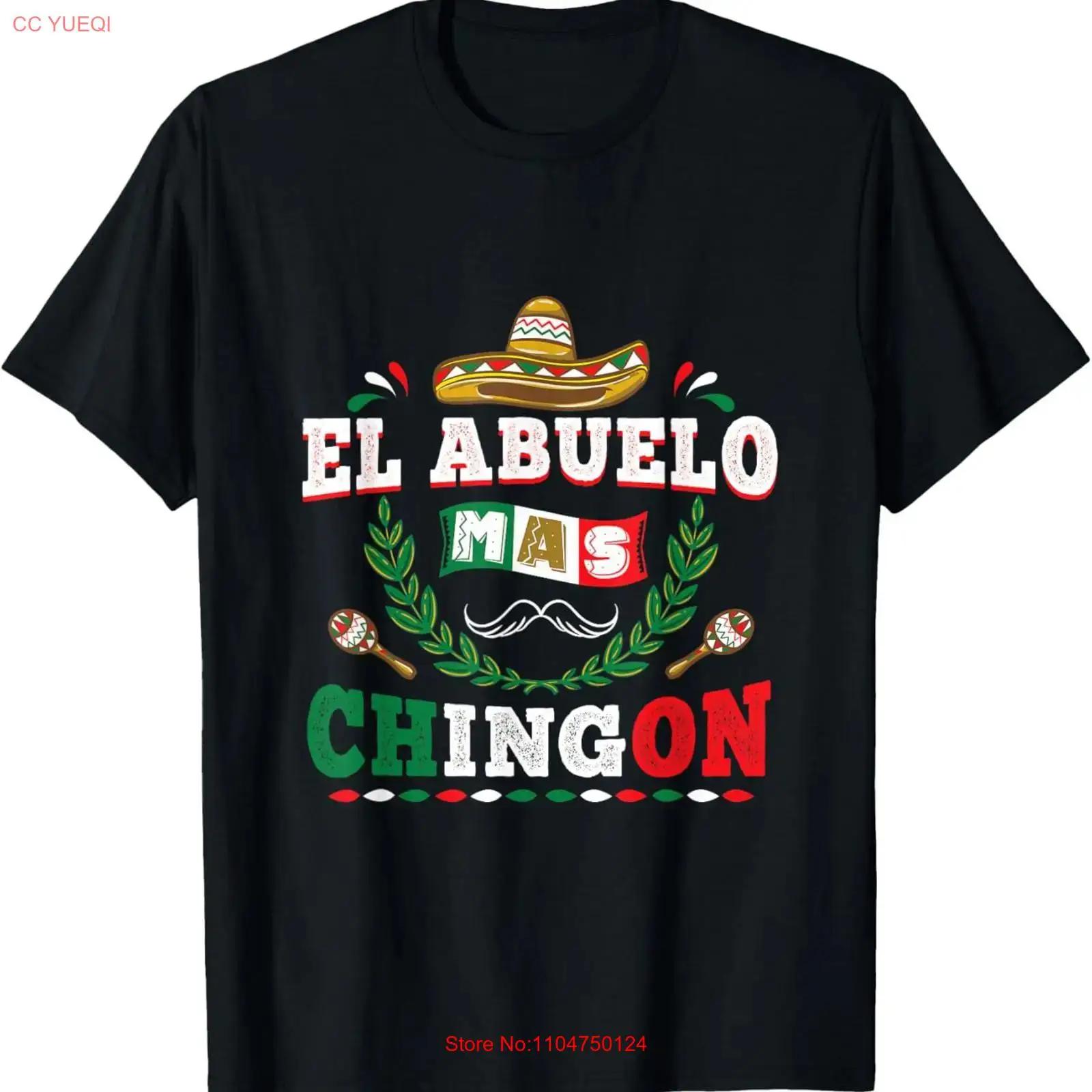 

El Abuelo Mas Chingon Grandfather Fathers Day T Shirt for Dad Mom Daughte vintage Washed Unisex Casual Slightly 5XL різнокольоровий