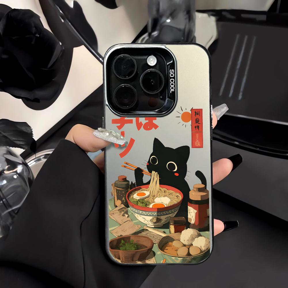 

Cartoon Ramen Cat Phone Case for Samsung Galaxy S26 S25 S24 S23 S22 S21 S20 Note20 FE Ultra Edge Plus 4G 5G Anti Fall Cover Samsung S21 FE 5G