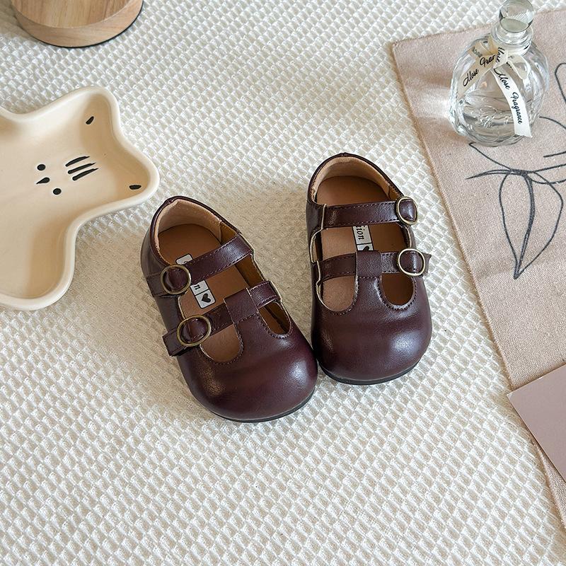 

Single Shoe for Girls, Round-toe Shoes, Performance Shoes 28 кавовий