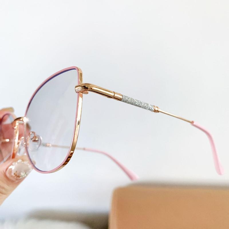 New Cat Eye Metal Eyeglasses Frame Blue Light Blocking Optical Glasses Anti Blue Light Glasses Eyewear Lentes Mujer