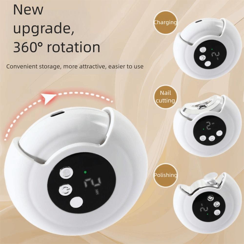 Portable Design Electric Nail Sharpener Rechargeable Nail Trimmer  Children Use