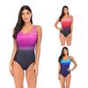 1010 New One-piece Water Ripple Gradual Change Sexy Bikini Swimsuit, Europe and the United States Popular Backless Swimsuit