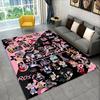 Fashion B-Black P-Pink Kpop Star Carpet Rug for Playroom Bedroom Living Room Sofa Home Decor,kid Area Rug Non-slip Floor Mat