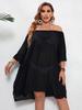 Women's Plus Size Beach Ruffled Cover-Up Dress Coverups Dress Summer Bathing Suit Beachwear Shirt Beach Short Dress Clothes