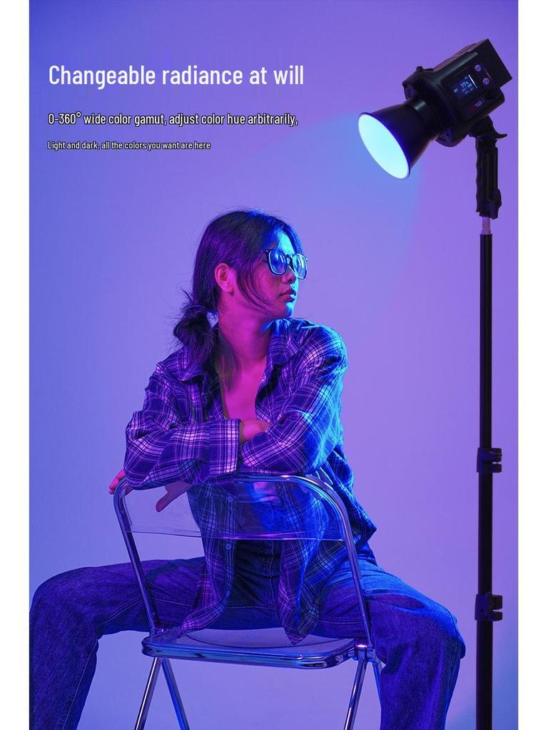 8 Shadow Bang 60W RGB LED Atmosphere Light for Live Streaming, Outdoor Shooting, and Portrait Photography