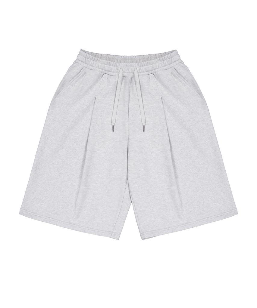 STANDARDERROR [Four Seasons] 87-Stan274 Single-Pleat Wide Loose Fit Bermuda Sweatpants (3 Colors)