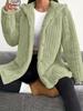 Fall Women's Clothing Solid Long Sleeve Hooded Loose Plush Coat for Women