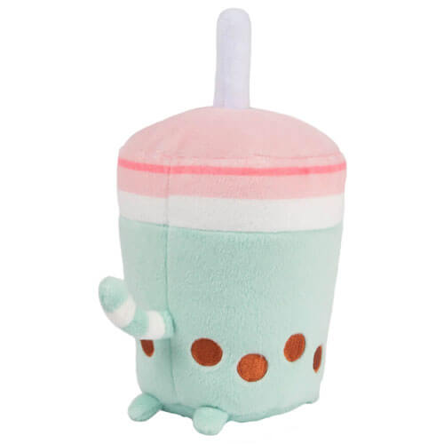 Pusheen sirote une peluche (Thé Boba)