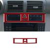 Real Carbon Fiber Car Center Console Warning Light Panel Frame Sticker For Mercedes Benz C Class W203 2005-2007 Car Accessories