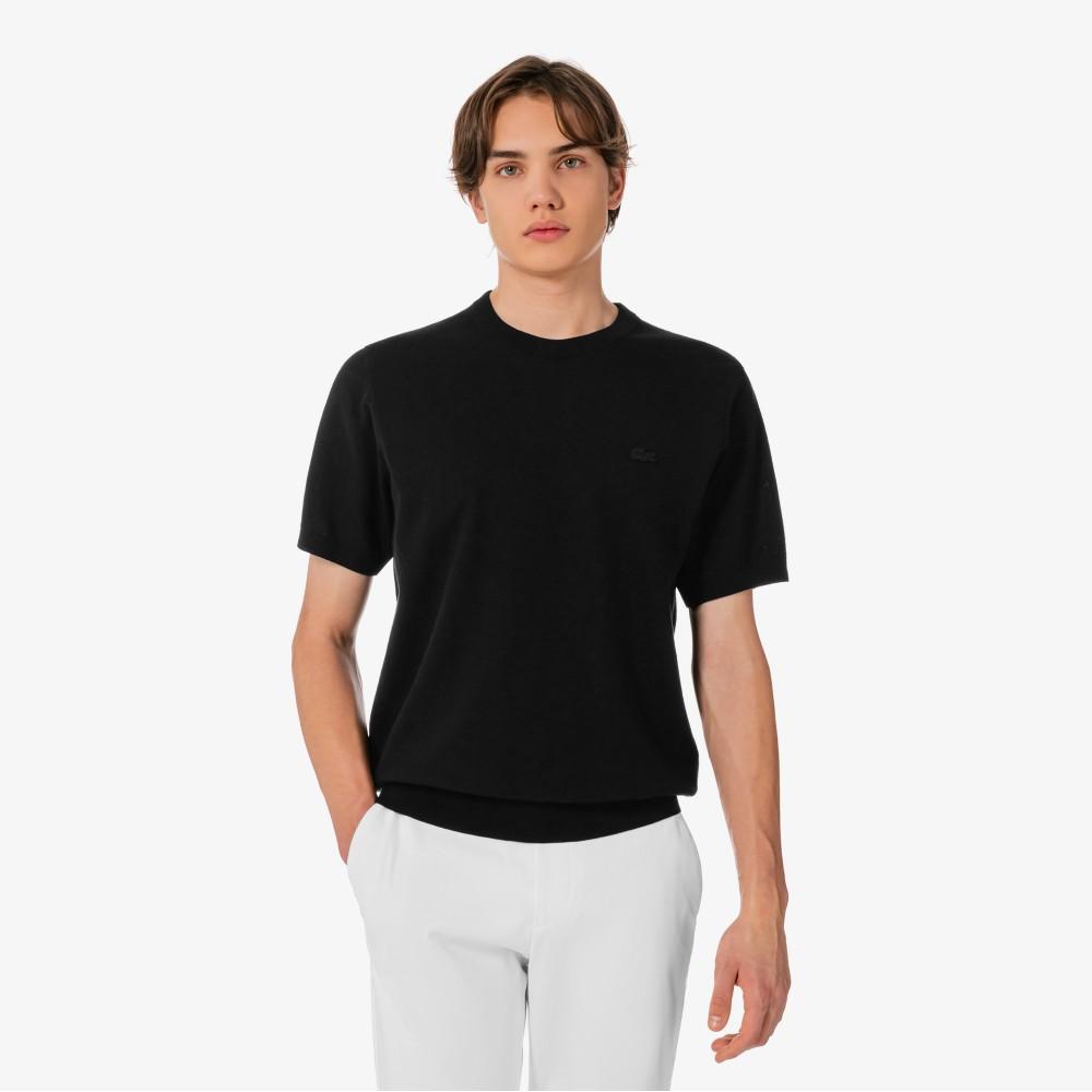 [lacoste] Men's Solid Short Sleeve Crewneck Pullover AH324E-56G031