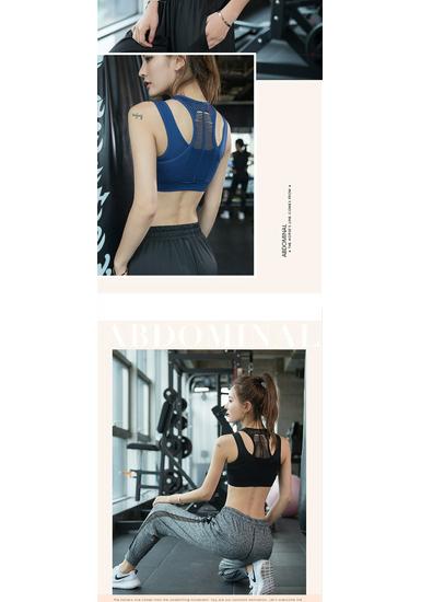 Women's Breathable Wire-Free Sports Bra - Hollow Back Design for Running & Yoga