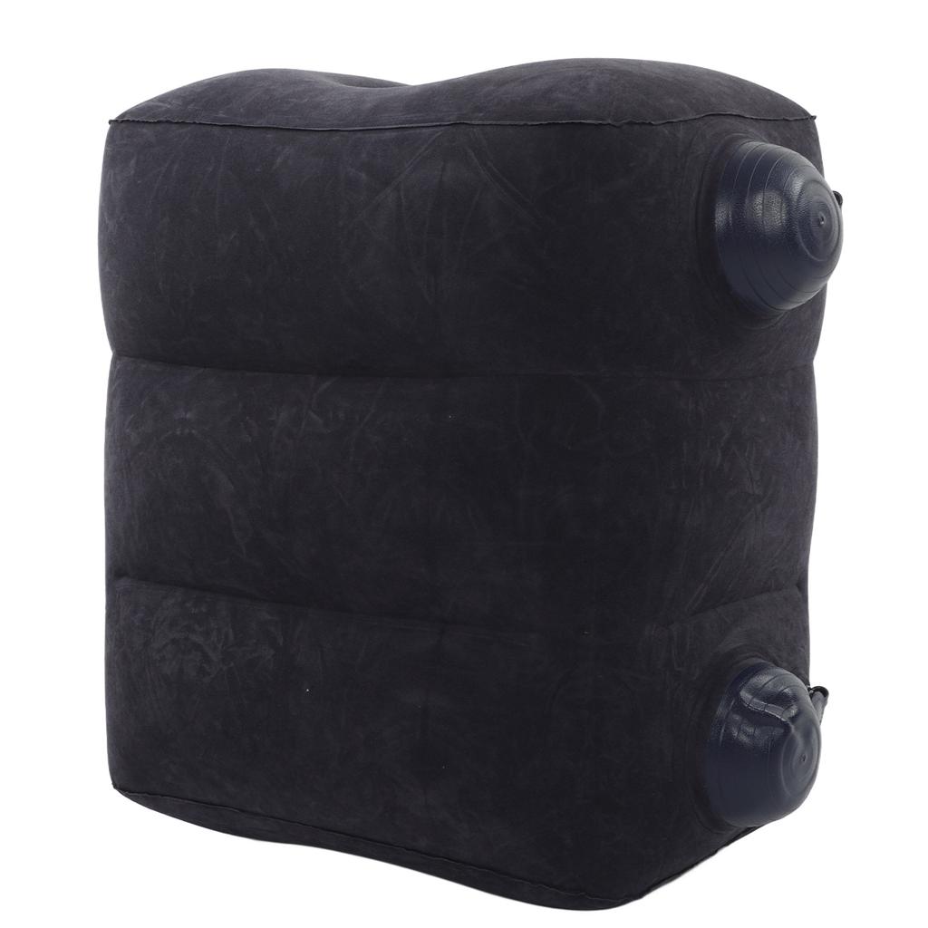 Inflatable Foot Rest Promote Blood Circulation Relieve Fatigue PVC Flocking Inflatable Footrest Cushion for Travel