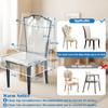PVC Dining Chair Covers Stain Resistant Waterproof Clear Seat Protector Pet Claw Resistant Transparent Plastic Chair Covers