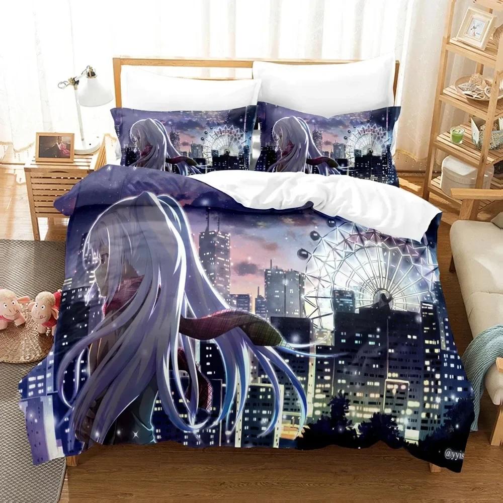 Anime Plastic Memories Isla Comfortable Duvet Quilt Cover Pillowcase Bedding Set Children Bedroom Decoration Home Textile