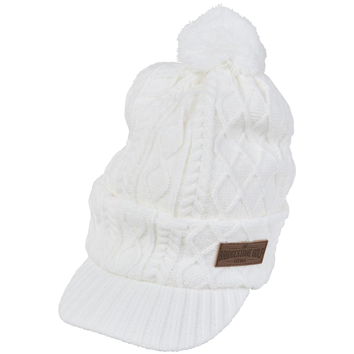 

Bridgestone Golf Women s Knit Winter Hat with Brim, CPW25M, White
