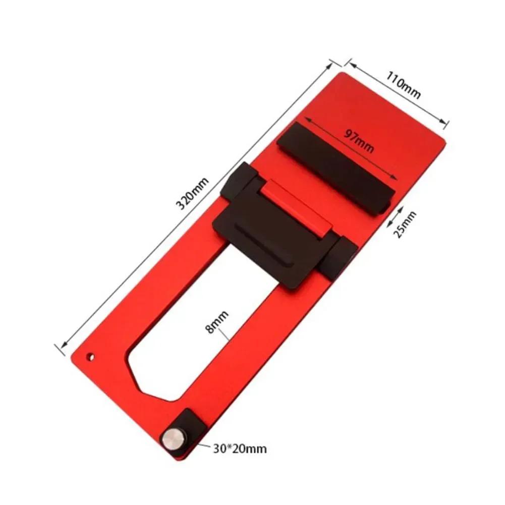 

Aluminum alloy electric circular saw guide rail with brass locking screws and 90 degree right angle positioning