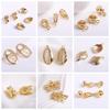 8mm 14K Gold Plated Tiny Coin Charms With Queen Avatarm,Brass Metal Round Coin Charms For Bracelet Making Accessories Wholesale